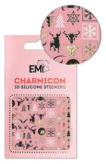 E.mi, 3d-стикеры №148 новогодние украшения Charmicon 3D Silicone Stickers Emi