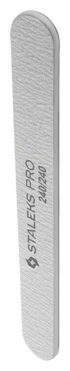 Staleks, пилка прямая минеральная для ногтей Smart 240/240 грит, 5 шт. Staleks