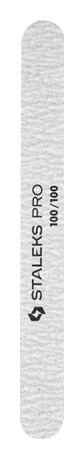 Staleks, пилка прямая минеральная для ногтей Smart 100/100 грит, 5 шт.  Staleks