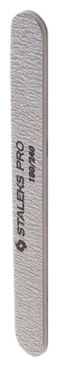 Staleks, пилка прямая минеральная для ногтей Smart 180/240 грит, 5 шт.  Staleks