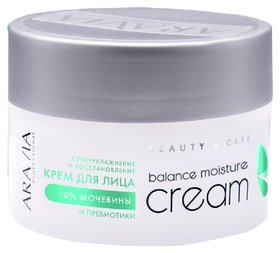 Крем для лица Суперувлажнение и восстановление с мочевиной 10% и пребиотиками Balance Moisture Cream Aravia Professional