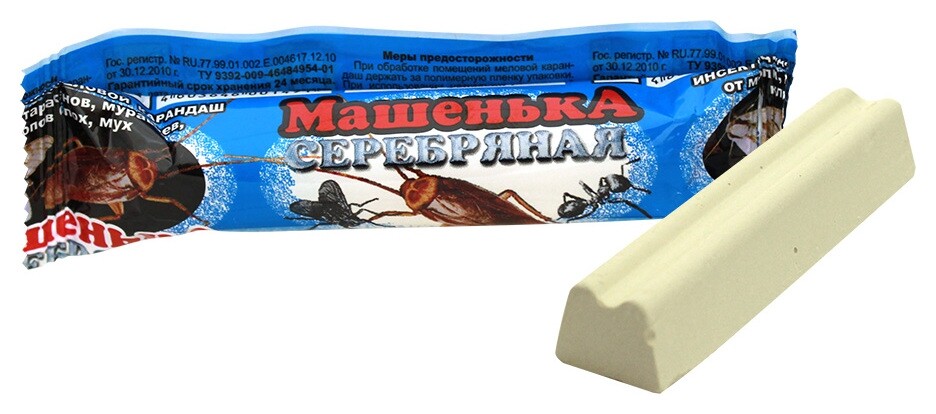 Инсектицид от тараканов машенька мел серебряная 20гр  