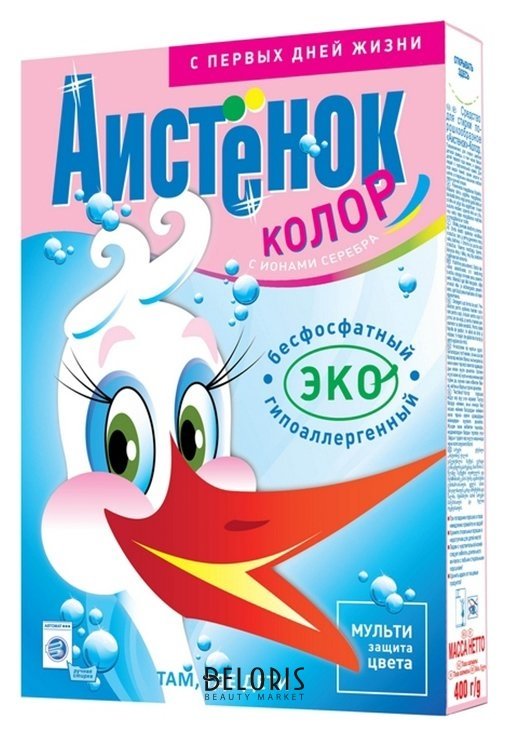 Стиральный порошок аистенок колор, для детского белья, 400 г ЗАО Аист