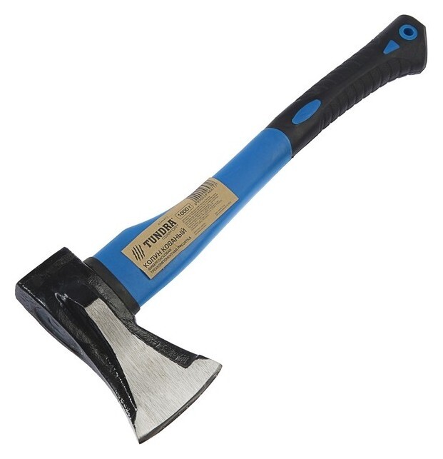 Колун кованый Tundra, клиновидная форма, фиберглассовое 3К топорище 43 см, 1 кг  Tundra