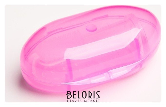 Зубная щётка детская, силиконовая, на палец, в контейнере, от 0 мес., цвет розовый Крошка Я