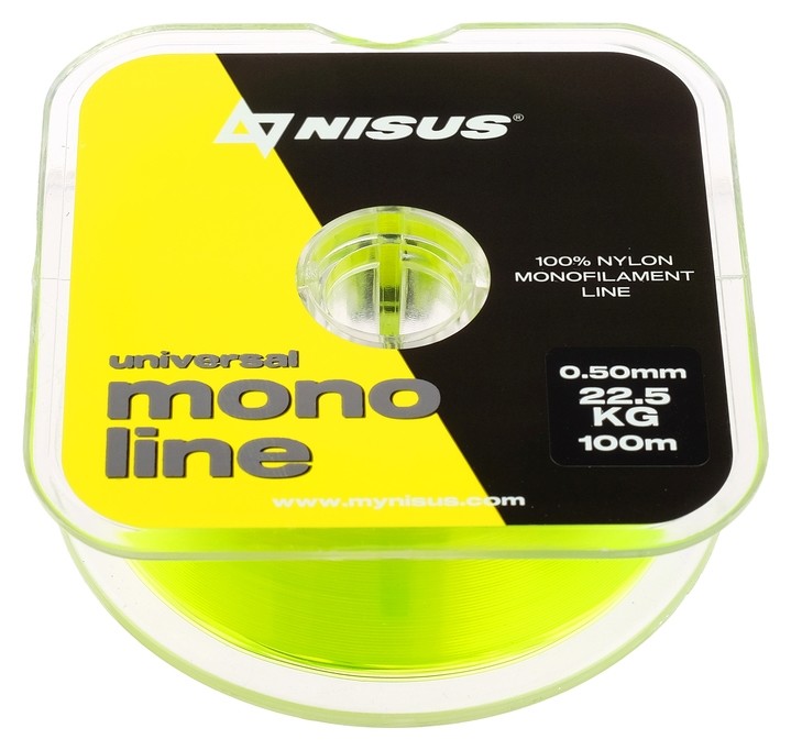 

Леска Nisus Monoline Fluorescent Yellow 0,50 мм/100 м, Жёлтый