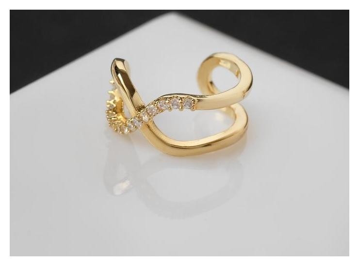 

Серьга "Каффа" бесконечность, цвет белый в золоте