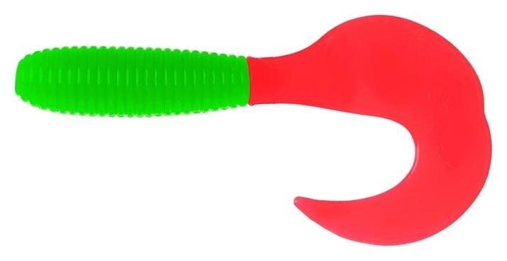 

Твистер Helios Credo 8,5 см Lime & Red Hs-11-021, набор 7 шт.
