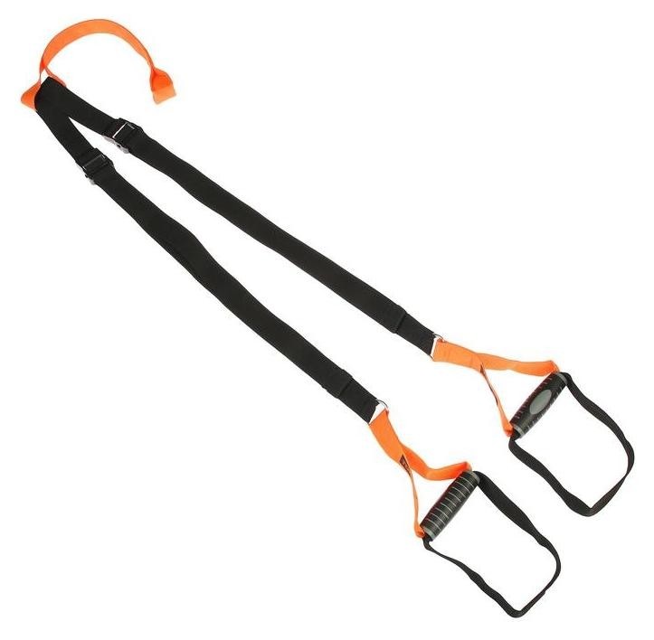 Петли для подвесного тренинга Torres, эргономические нескользящие ручки, цвет черный/оранжевый