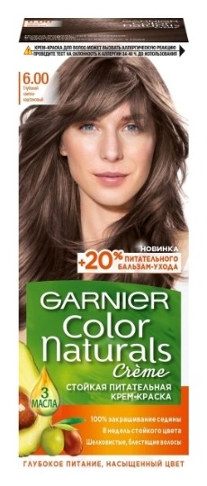 Тон 6.00 Глубокий светло-каштановый  Garnier