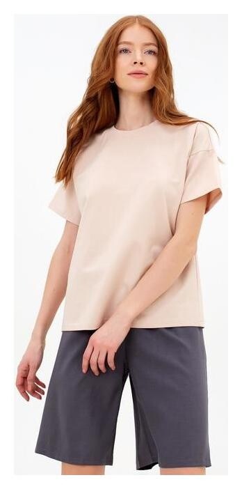 Футболка женская Basic Line цвет бежевый, р-р 44  Minaku