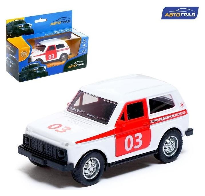 

Машина металлическая «Скорая помощь», инерционная, 1:43, Белый