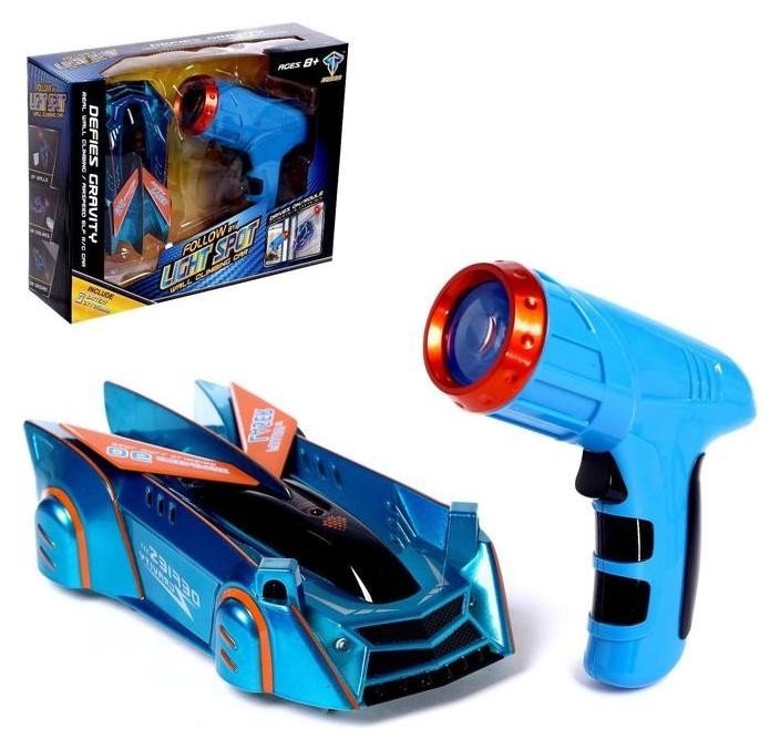 

Антигравитационная машинка Racer, управление лазером, аккумулятор, ездит по стенам, синий