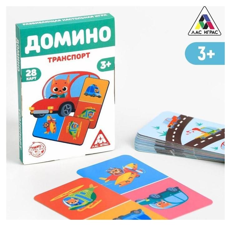 

Развивающая игра «Домино. транспорт», 3+