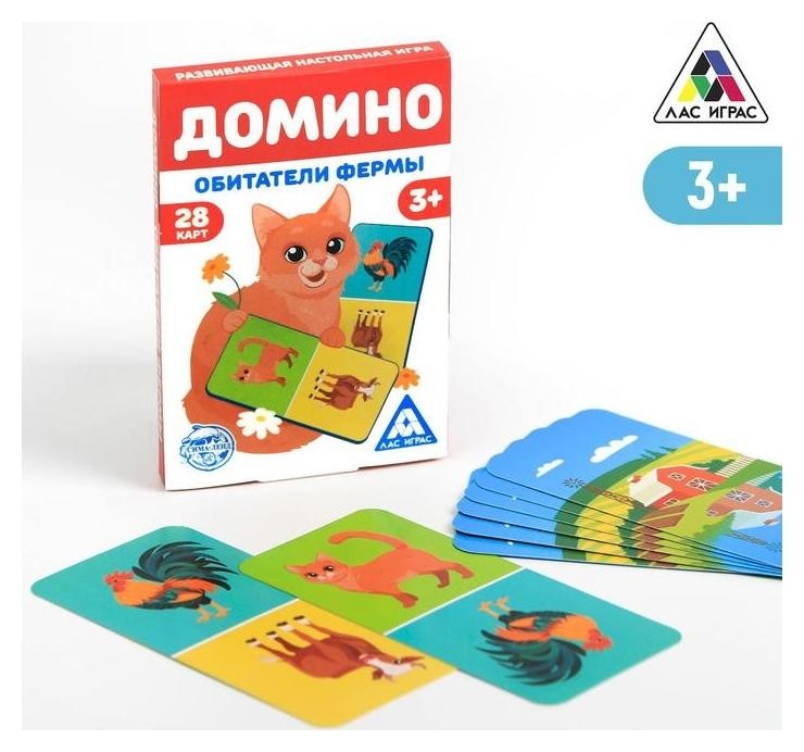 

Развивающая игра «Домино. обитатели фермы», 3+