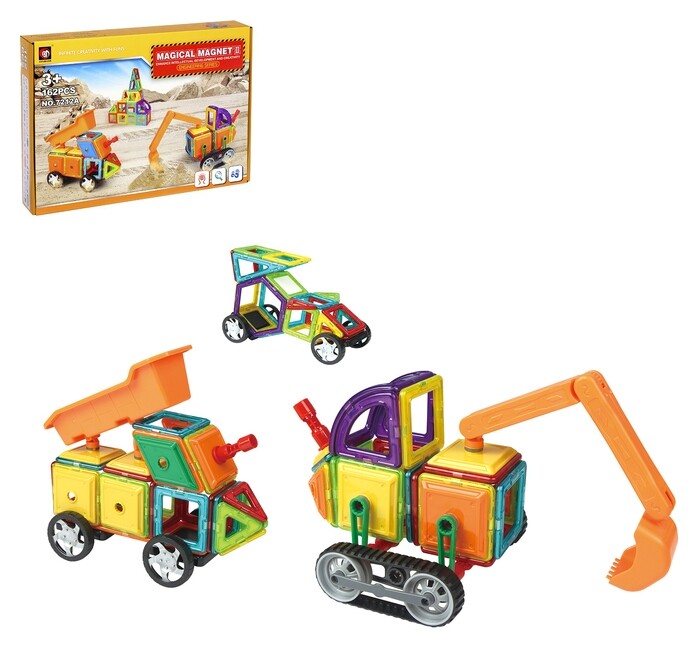 Конструктор магнитный Магический магнит, 162 детали  Xinbida