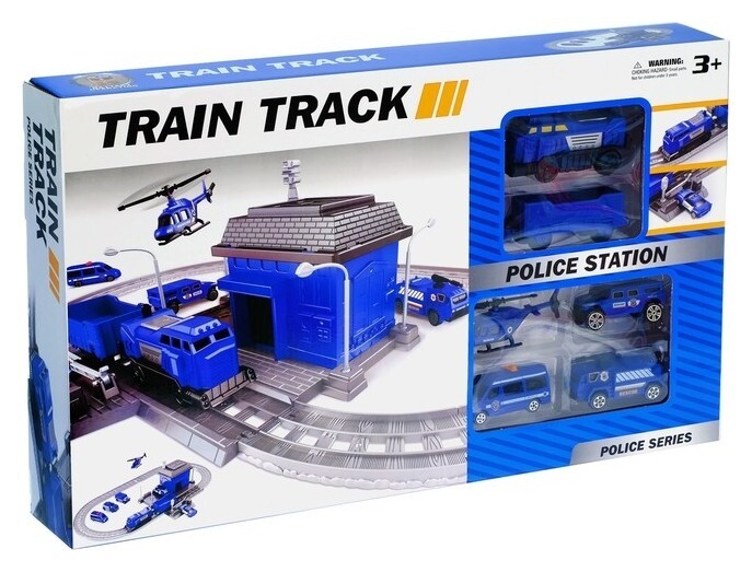 Железная дорога «Полицейский участок», работает от батареек  