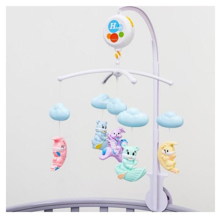 

Мобиль музыкальный «Облака. лодочки», работает от батареек