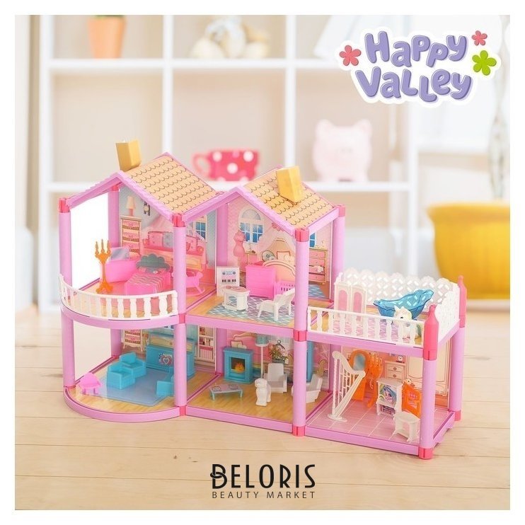 Дом для кукол «Кукольный домик», с мебелью и аксессуарами Happy Valley