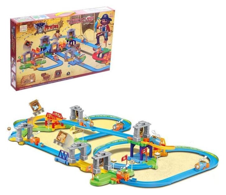 Железная дорога «Пиратские истории», работает от батареек  