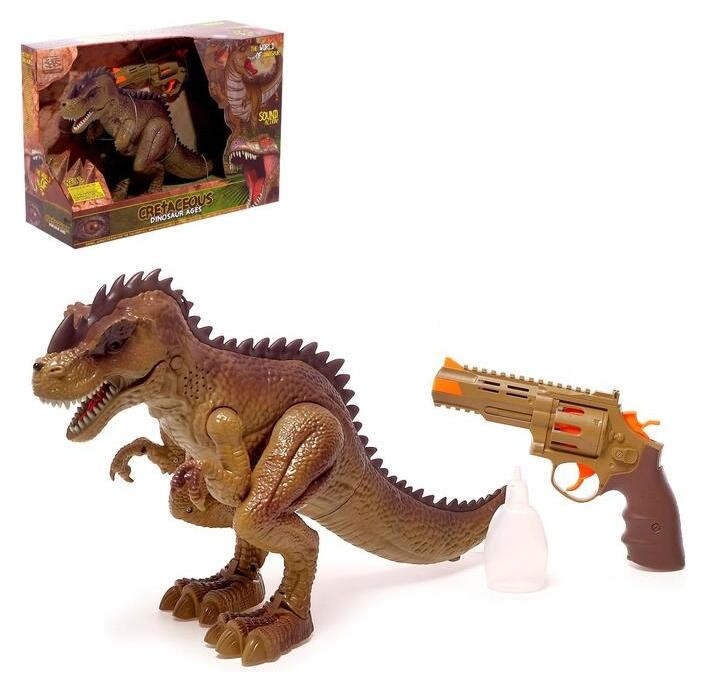 Динозавр «Тираннозавр», трансформация, пистолет, эффект дыма, свет и звук  