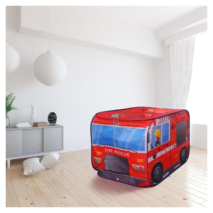 Детская игровая палатка «Пожарная машина» 73×73×114 см  