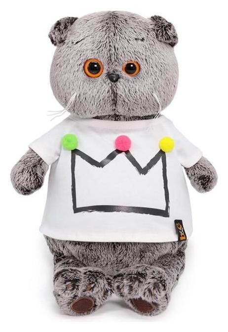 

Мягкая игрушка «Басик», в футболке с короной, 19 см