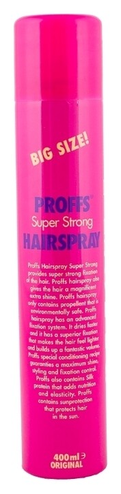 Лак для волос суперсильной фиксации Super Strong  Proffs