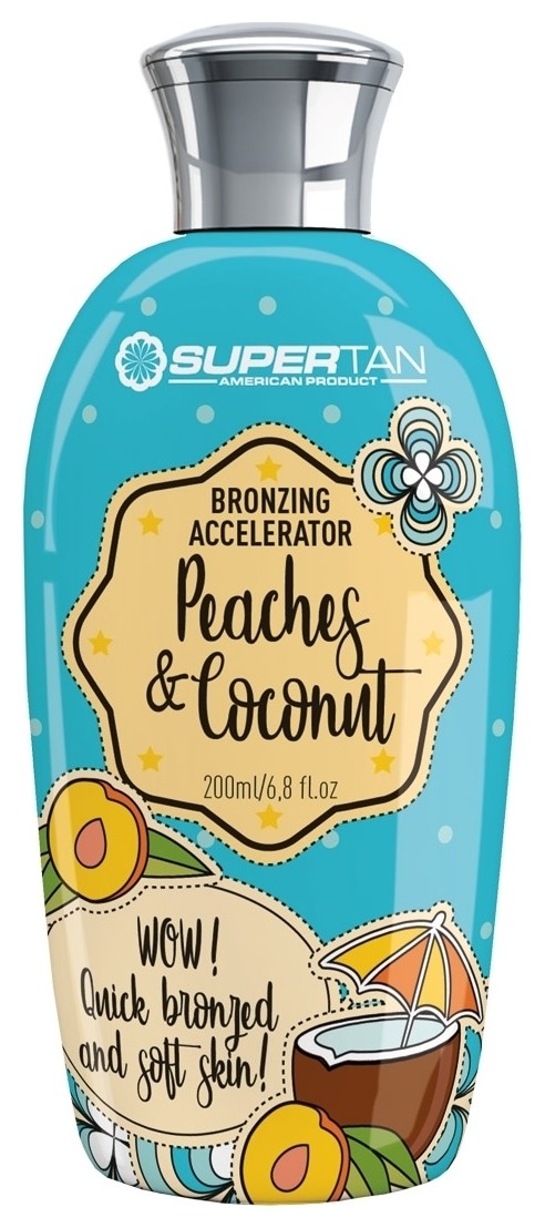Крем-ускоритель для загара в солярии Персик и кокос Peaches & Coconut SuperTan