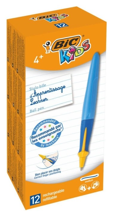 

Ручка шариковая с грипом Kids Twist, Розовый корпус