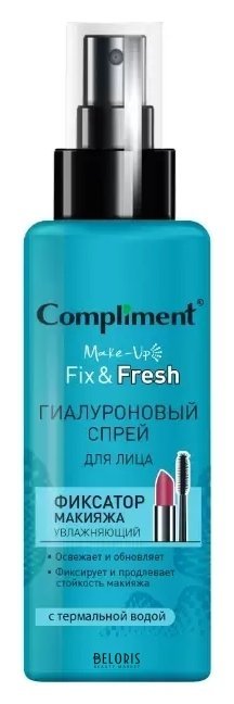 Спрей для лица гиалуроновый фиксатор макияжа увлажняющий Fix & Fresh Compliment Fix&Fresh