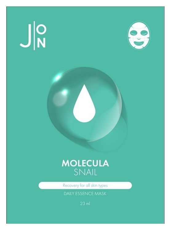 Маска для лица тканевая с муцином улитки Molecula Snail Daily Essence Mask  J:ON