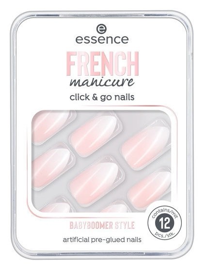 Накладные ногти на клейкой основе French Manicure Click & Go Essence