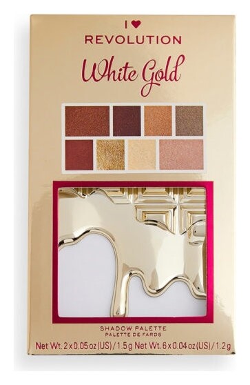 Палетка теней для век Chocolate White Gold Mini  I Heart Revolution