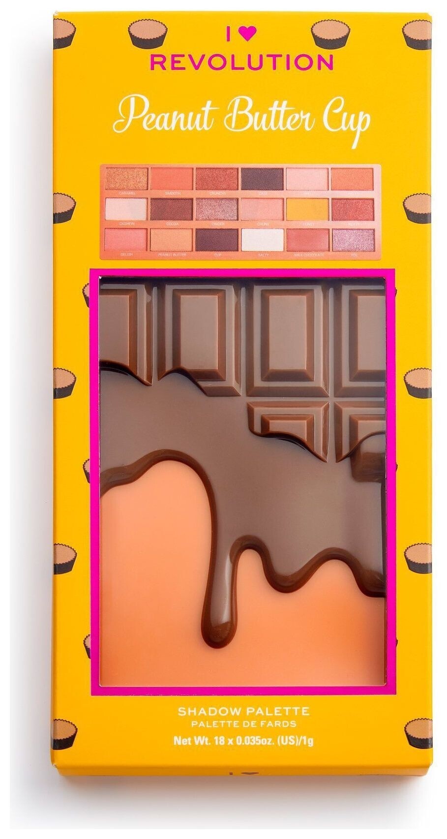 Палетка теней для век Chocolate Peanut Butter Cup Palette  I Heart Revolution
