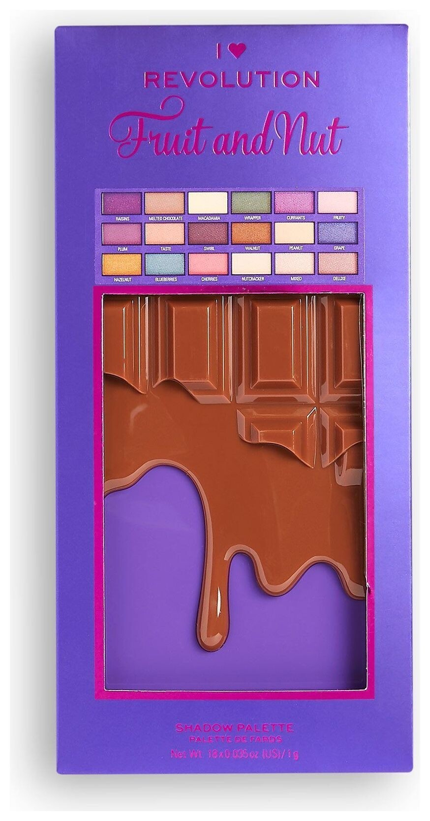 Палетка теней для век Chocolate Fruit And Nut  I Heart Revolution