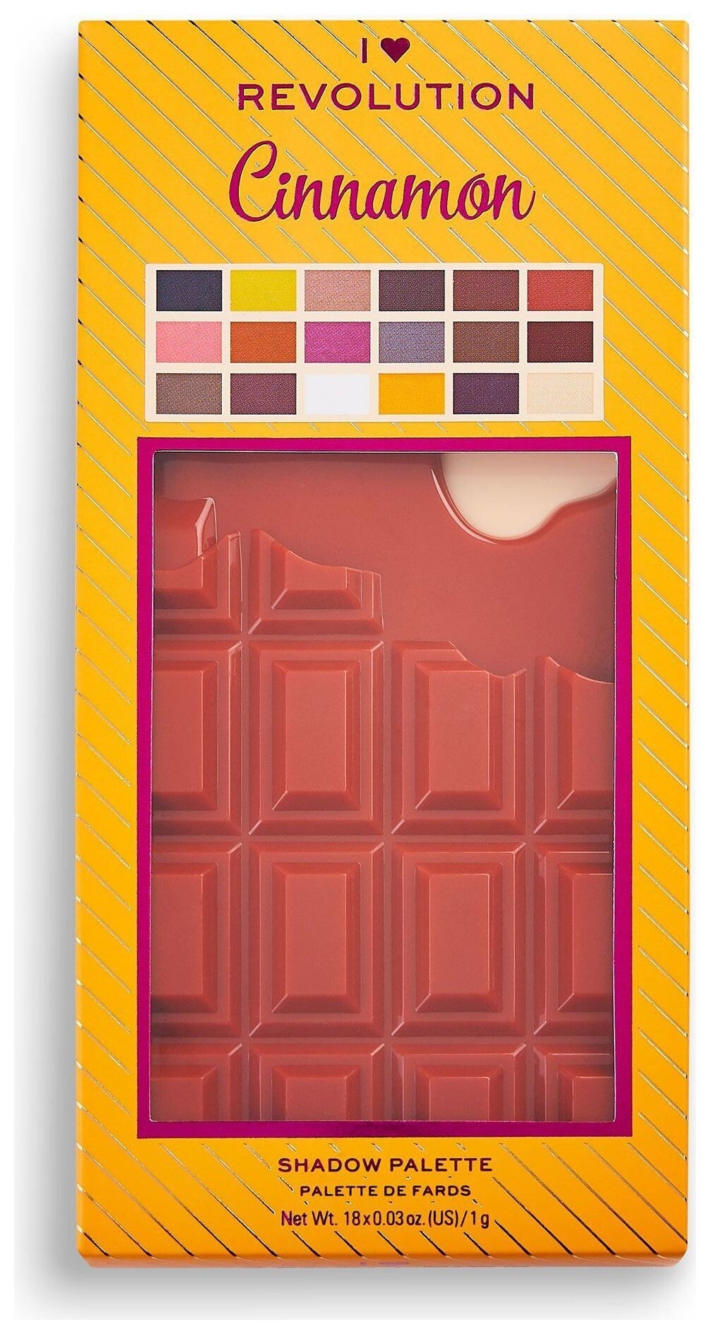 Палетка теней для век Chocolate Cinnamon  I Heart Revolution