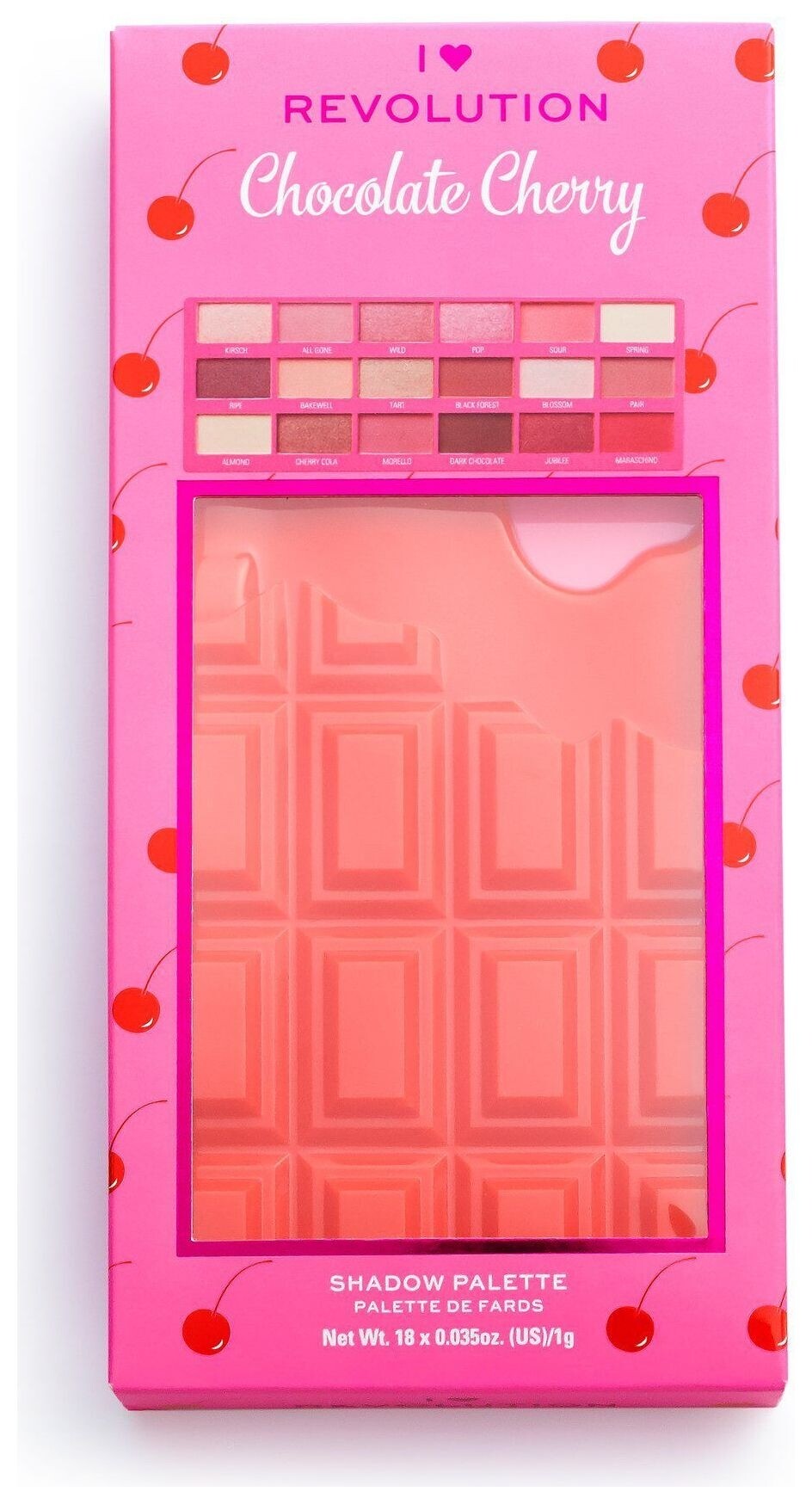 Палетка теней для век Chocolate Chocolate Cherry  I Heart Revolution