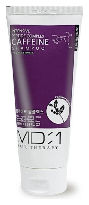 Шампунь для волос пептидный для глубокого очищения и питания волос с экстрактом кофеина Intensive Peptide Complex Caffeine Shampoo MED: B