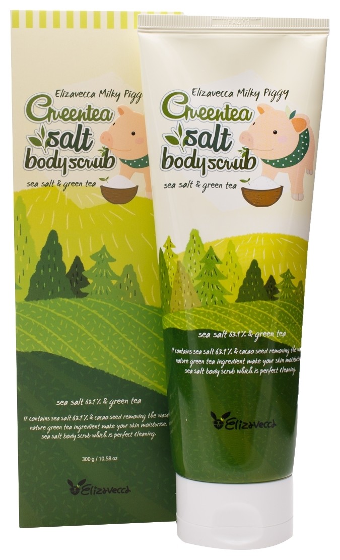 Очищающий скраб для тела с морской солью и экстрактом зелёного чая Green Tea Salt Body Scrub отзывы