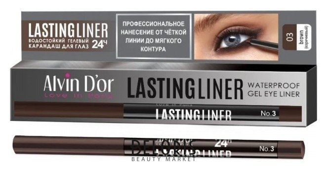 Карандаш для глаз гелевый водостойкий Lastingliner Alvin D’or