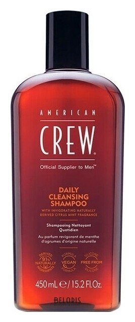Шампунь для нормальных и склонных к жирности волос и кожи головы ежедневный очищающий Daily Cleansing Shampoo American Crew Hair&Body
