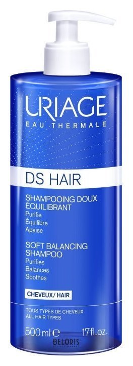 Шампунь для всех типов волос мягкий Балансирующий Soft Balancing Shampoo Uriage DS