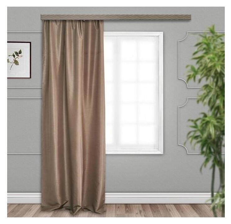 Штора портьерная Жаккард Бамбук однотонная 190 х 260 см  Witerra