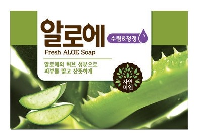 Мыло туалетное с экстрактом алоэ вера освежающее Fresh Aloe Soap
