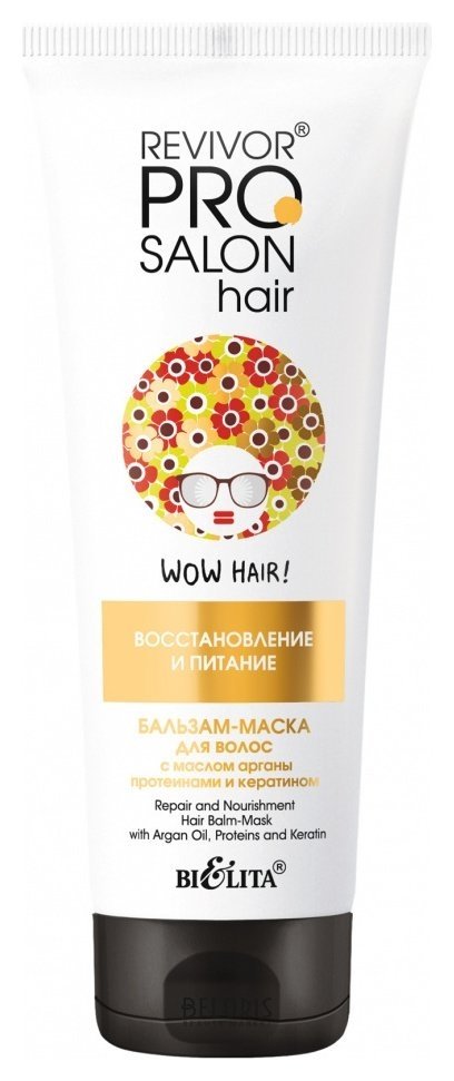 Бальзам-маска для волос Восстановление и Питание с маслом арганы протеинами и кератином Revivor Pro Salon Hair Белита - Витекс Revivor Pro Salon Hair