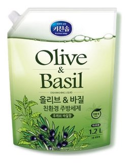 Жидкость для мытья посуды с ароматом базилика и душистых трав Olive & Basil Mukunghwa