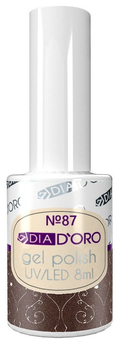 Тон 087 Вишнёво-коричневый с золотой блёсткой  Dia D’oro