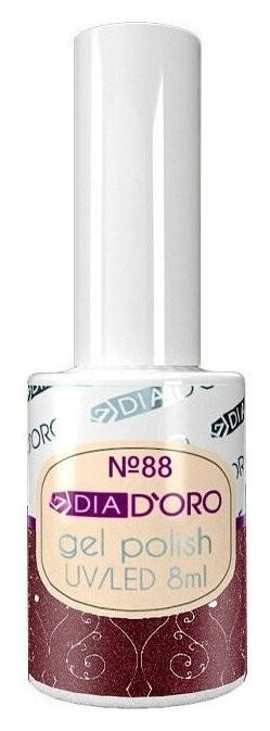 Тон 088 Тёмно-винный с блёсткой  Dia D’oro