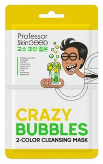 Маска для лица пузырьковая двухцветная Crazy Bubbles 2 Color Cleansing Mask Professor SkinGOOD